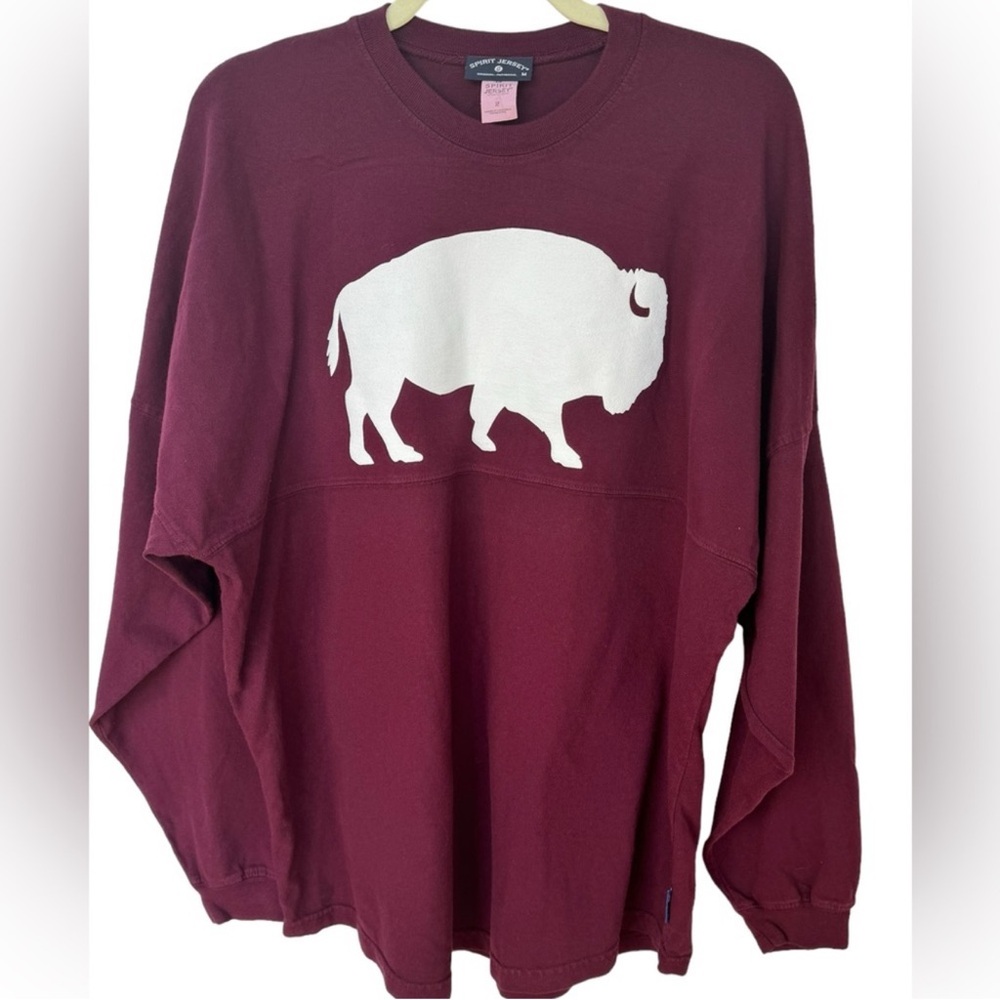 Medium Spirit Jersey Buffalo New York Long Sleeve heavy cotton Maroon ⭐️…